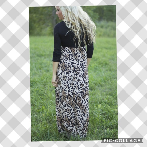 Auditions Dresses & Skirts - Auditions Black & Leopard Maxi Dress 2XL